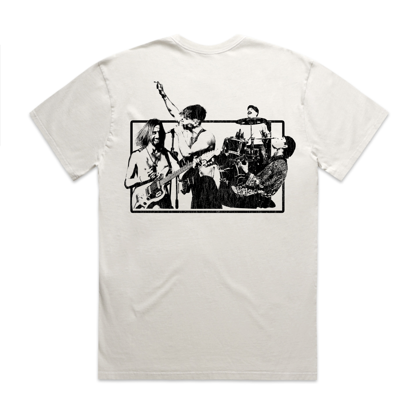 Busking T-Shirt - Faded Bone